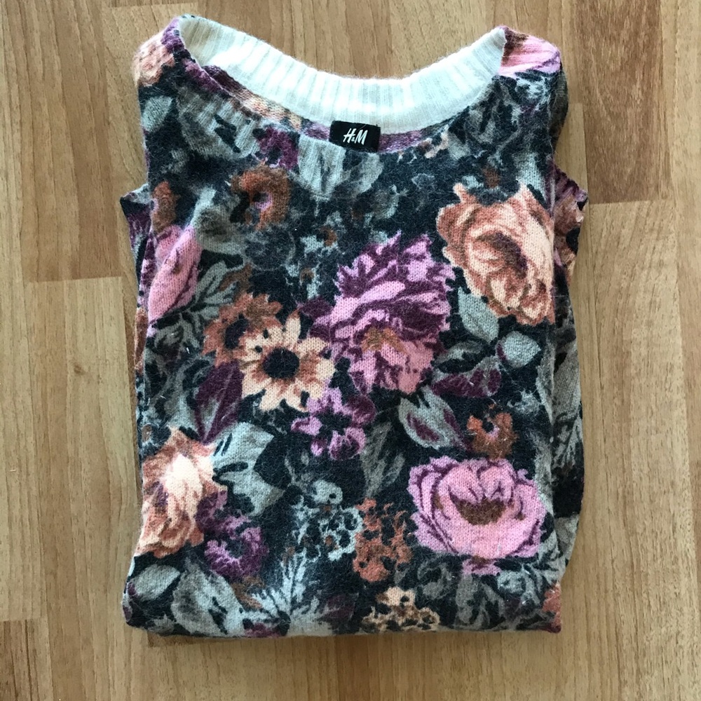 Floral sweater dress